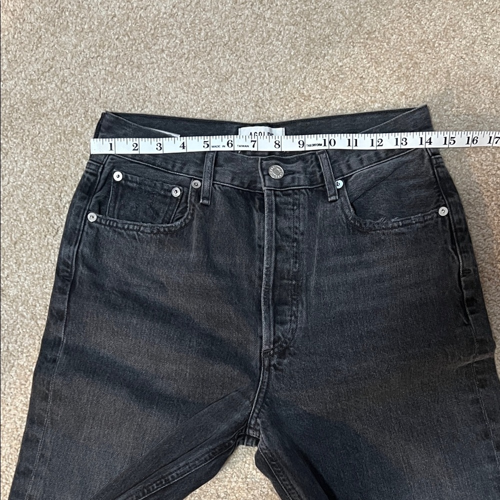 Agolde Women's Black Straight Jeans - Picture 9 of 11